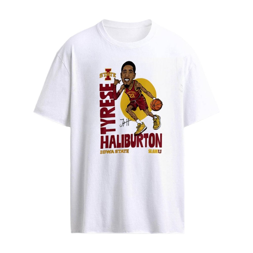 Tyrese Haliburton Iowa State Cyclones NCAA basketball caricature shirt