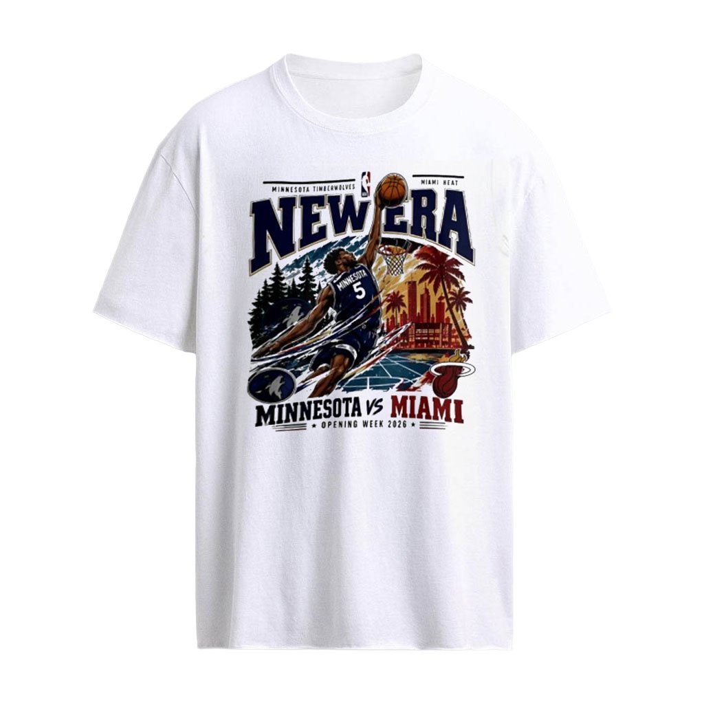 Minnesota Timberwolves vs Miami Heat Anthony Edwards 5 Opening Week shirt