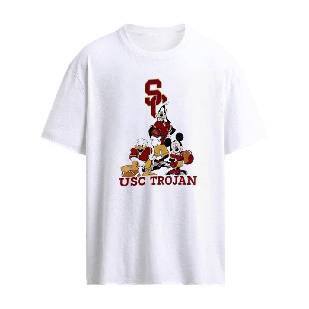 Mickey Mouse USC Trojans NCAA Donald Goofy Mickey Mouse football shirt
