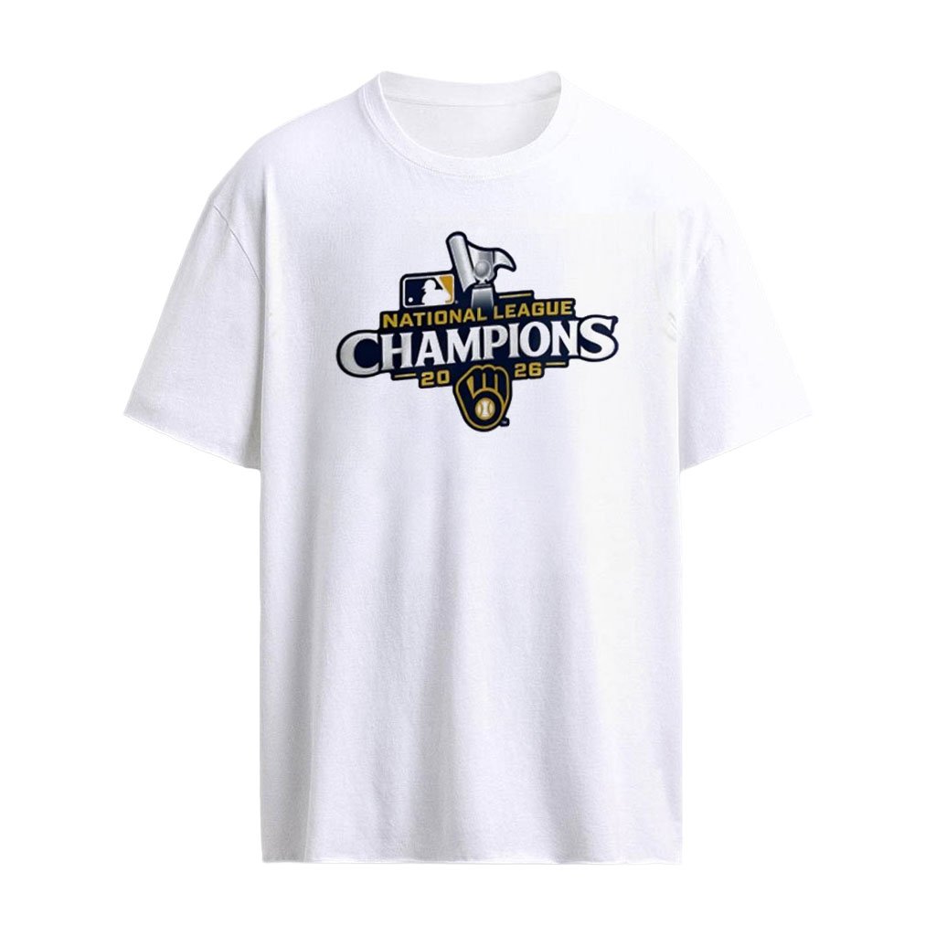 Milwaukee Brewers MLB National League Champions 2026 trophy baseball logo shirt