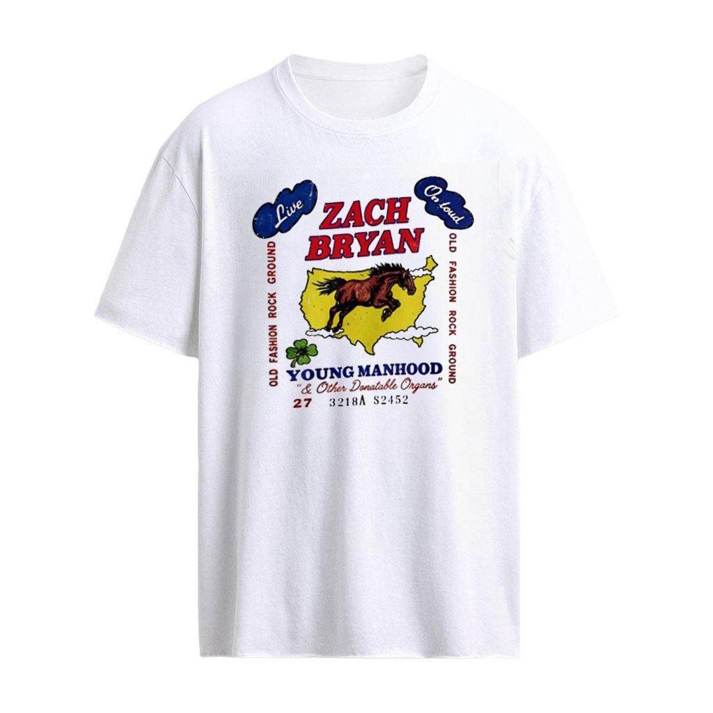 Zach Bryan Young Manhood and Other Donatable Organs Live on Tour shirt