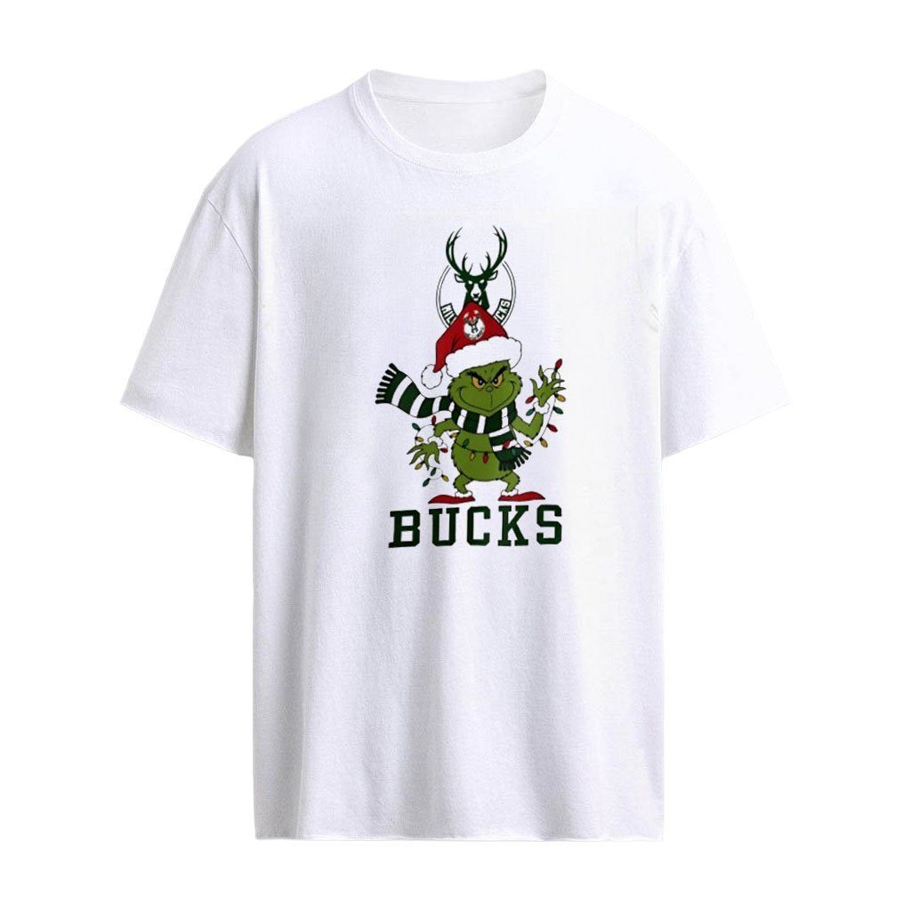Grinch Milwaukee Bucks heart hands sign Christmas 2026 shirt