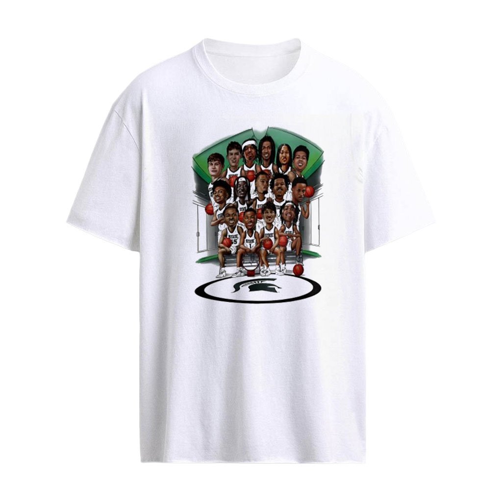 Michigan State Spartans Izzone NBA caricature shirt