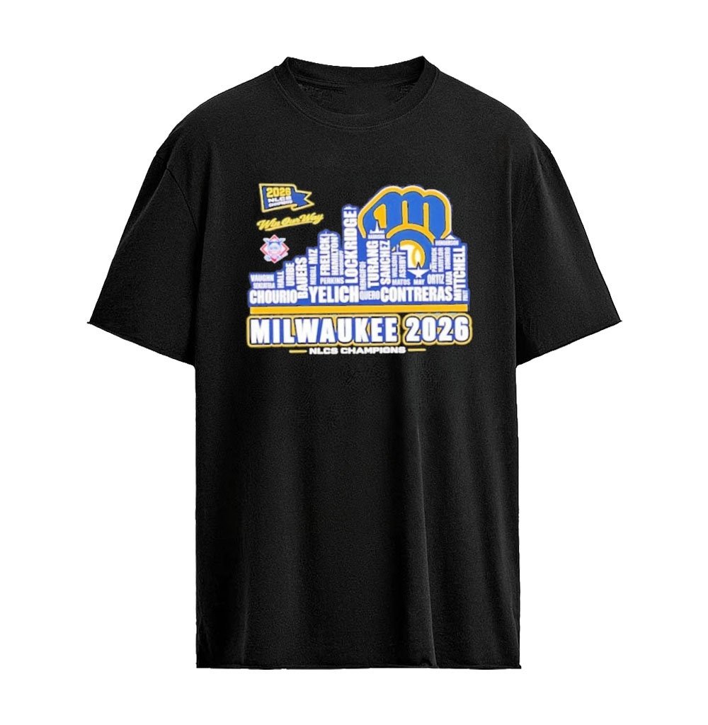 Milwaukee Brewers NLCS 2026 Champions City Name Player T-shirt