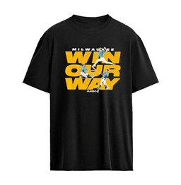 Milwaukee Baseball Win Our Way T-Shirt – Stacked Baseball Graphic