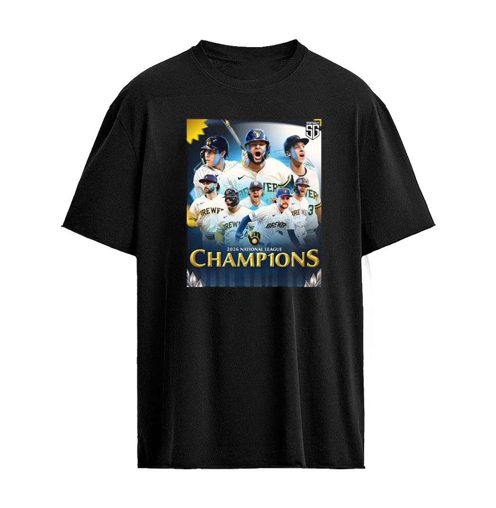 Milwaukee Brewers 2026 NL Champions T-Shirt – National League Pennant Celebration Graphic Brew Crew B