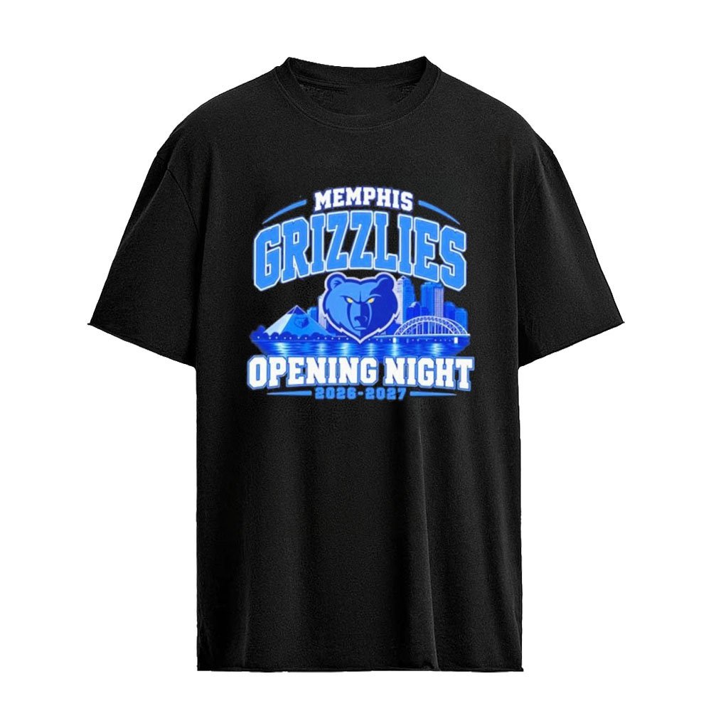 Memphis Grizzlies NBA Opening Night 2026-2027 City Skyline T-shirt