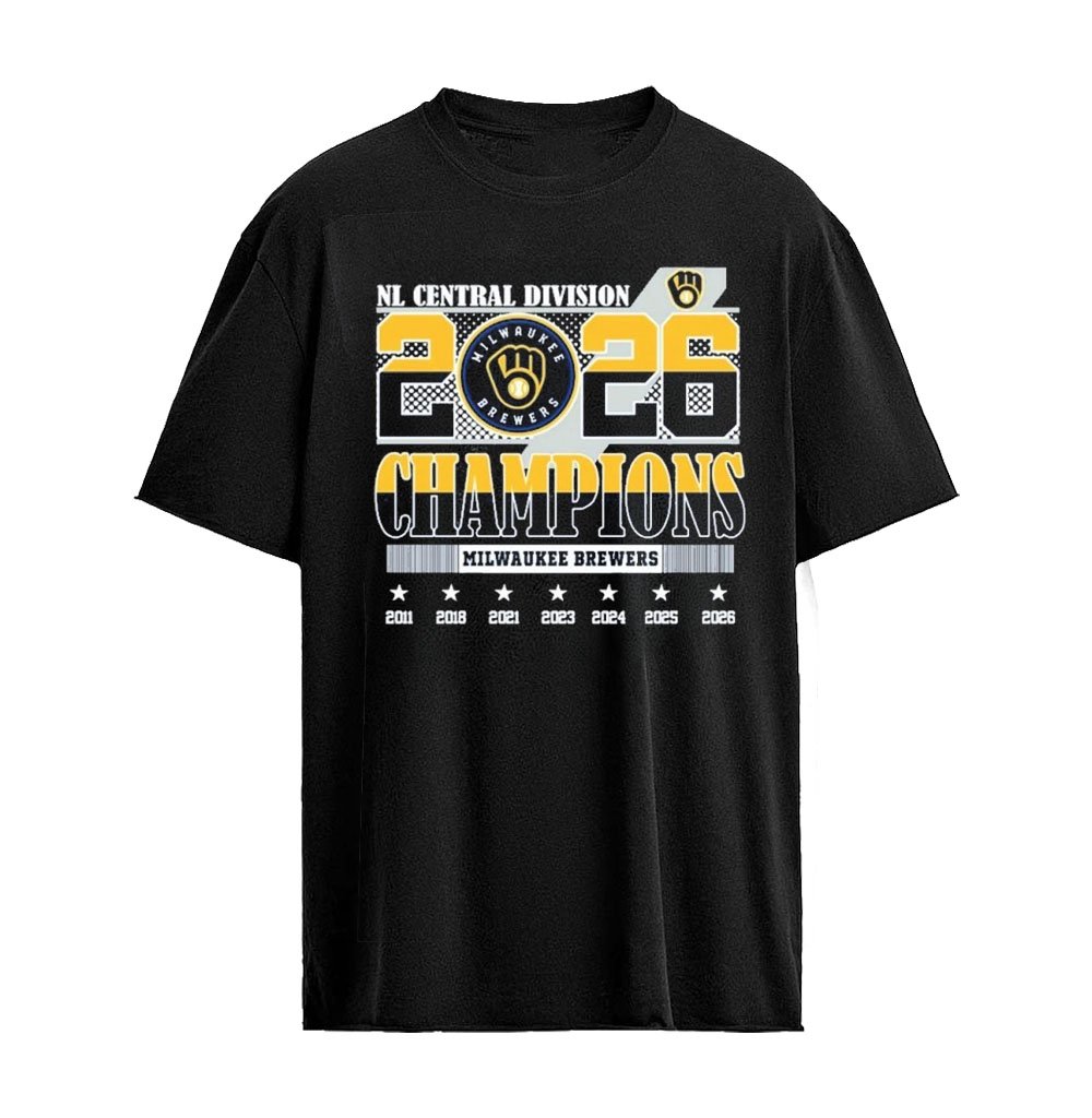 Milwaukee Brewers 2026 NL Central Division Champions Baseball Graphic Fan T-Shirt