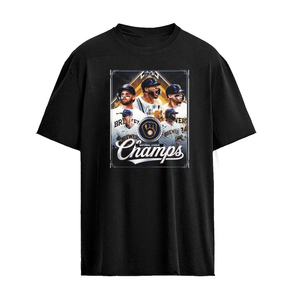 Milwaukee Brewers 2026 NL Championship T-Shirt – Brew Crew Baseball Victory Graphic MLB Fan Apparel