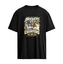 Milwaukee Brewers 2026 National League Trophy Champions Team Player Skyline T-shirt