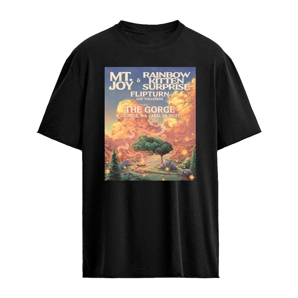 Mt Joy And Rainbow Kitten Surprise Live From The Gorge In George WA Aug 28 2027 T-Shirt