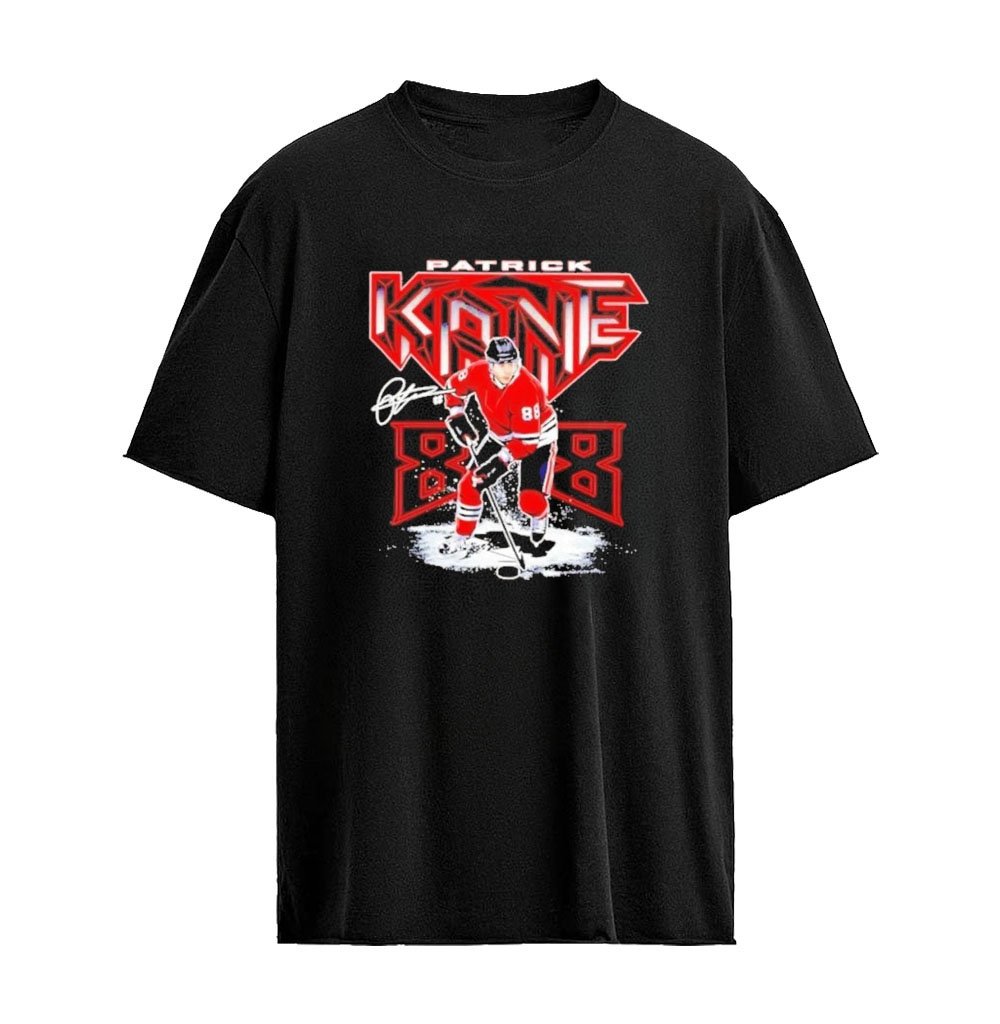 Patrick Kane 88 Chicago Blackhawks NHL Player And Signature Graphic T-shirt