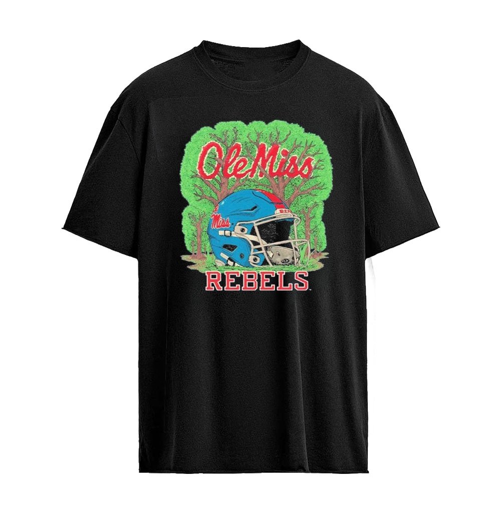 Ole Miss NCAA Football Kewan Lacy Vintage Helmet T-Shirt