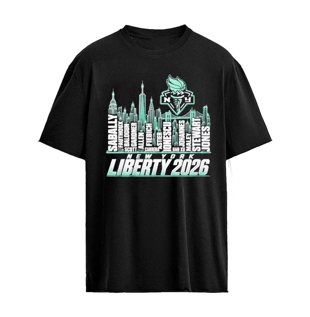 New York Liberty 2026 Wnba City Name Player Light T-shirt