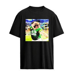 Pug Dog x Philadelphia Eagles NFL Football Funny Graphic T-shirt