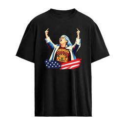 Primus No Kings American Flag T-Shirt – Syracuse Rally Woman Middle Finger Aunt Sue Protest Shirt
