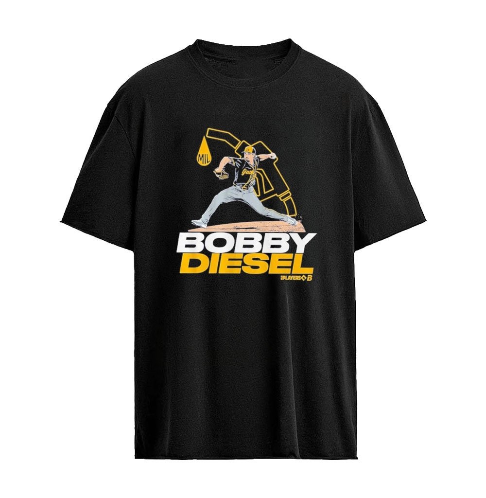 Robert Gasser Bobby Diesel T-Shirt – Milwaukee Brewers Baseball Player Fan Design