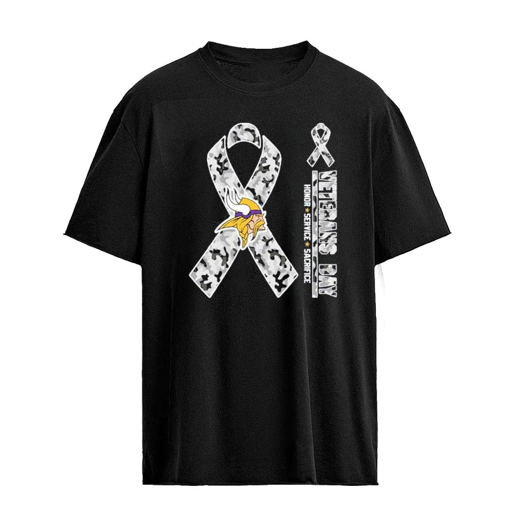 Minnesota Vikings x Veterans Day 2026 Honor Service Sacrifice T-shirt