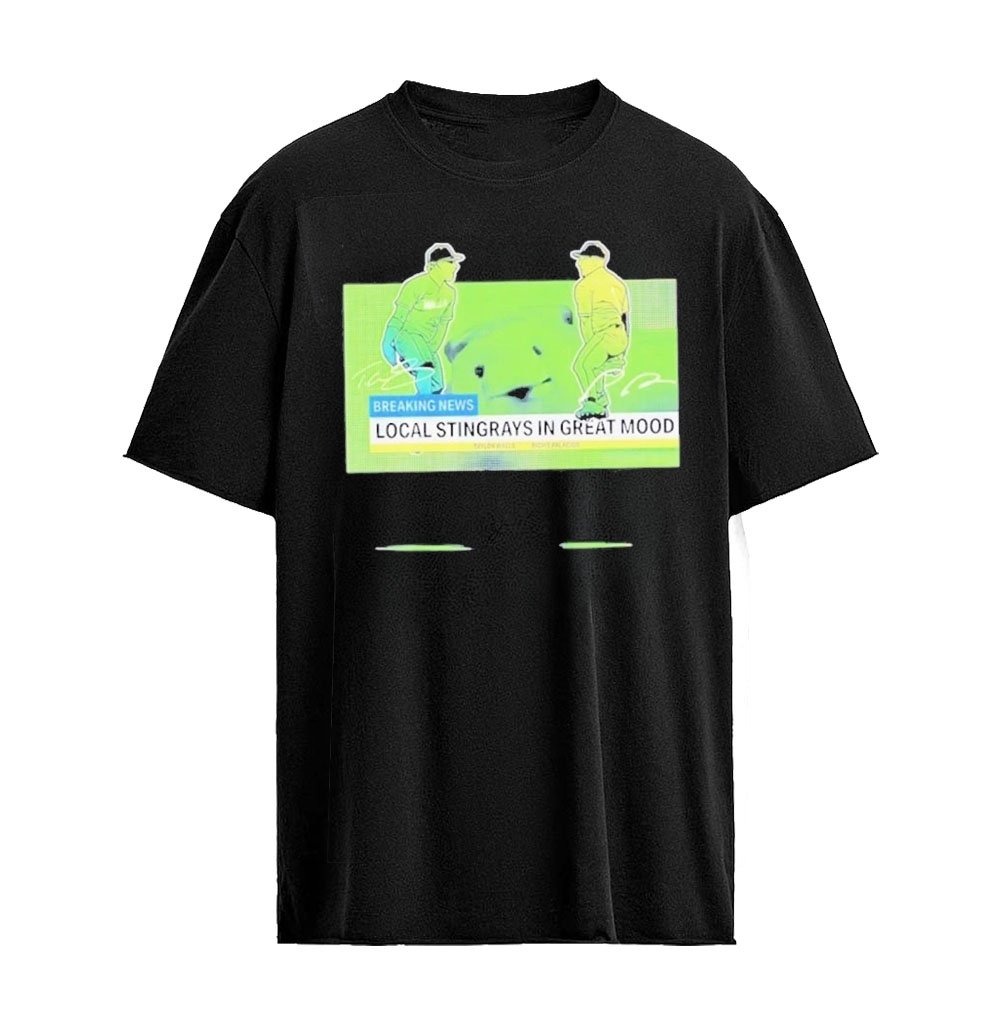 Rays’ Taylor Walls and Richie Palacios Local Stingrays In Great Mood Signatures Graphic T-Shirt