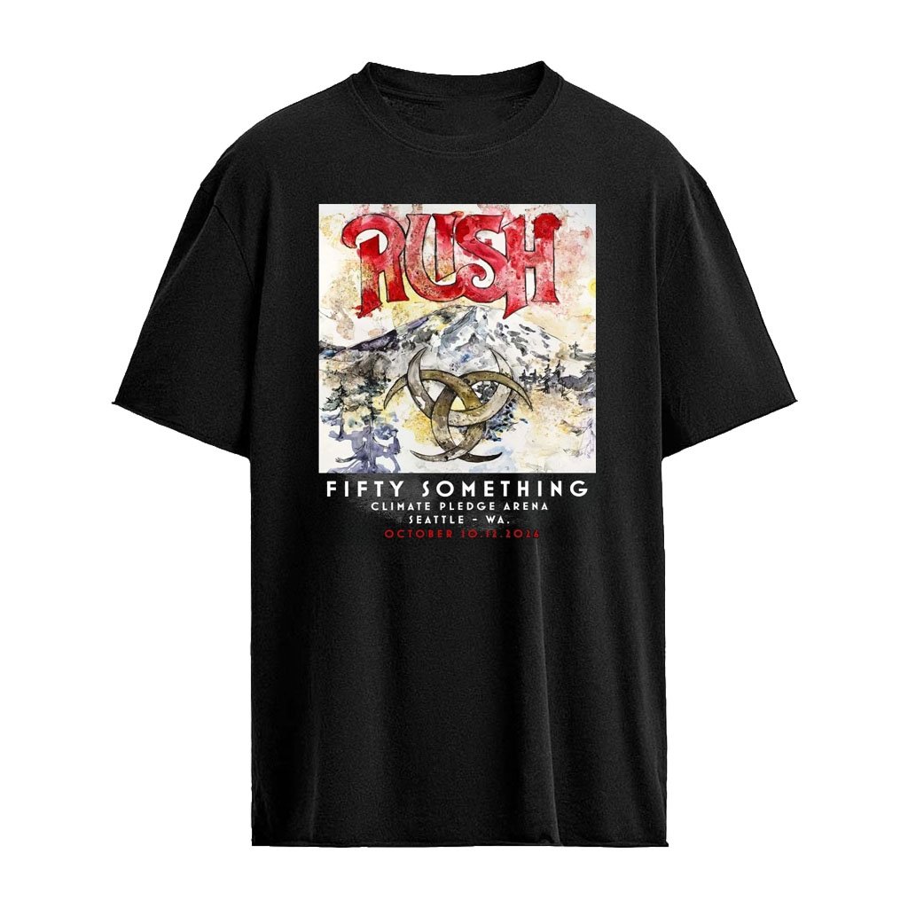 Rush Seattle WA 2026 Event Poster Mountain Lithograph At Climate Pledge Arena October 10 12 2026 Poster T-Shirt