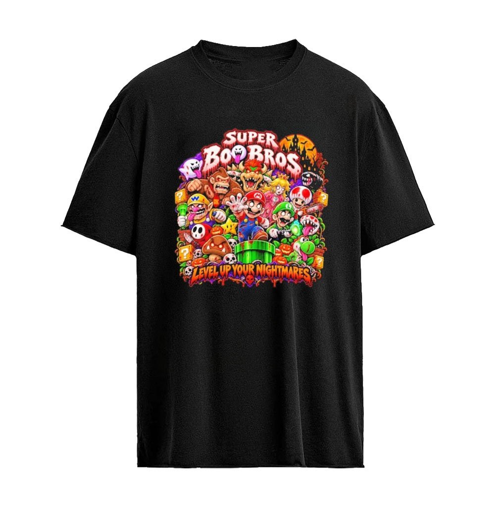 Super Boo Bros Level Up Your Nightmares Halloween Shirt