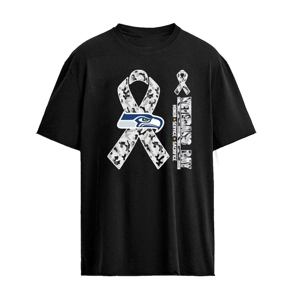 Seattle Seahawks x Veterans Day 2026 Honor Service Sacrifice T-shirt