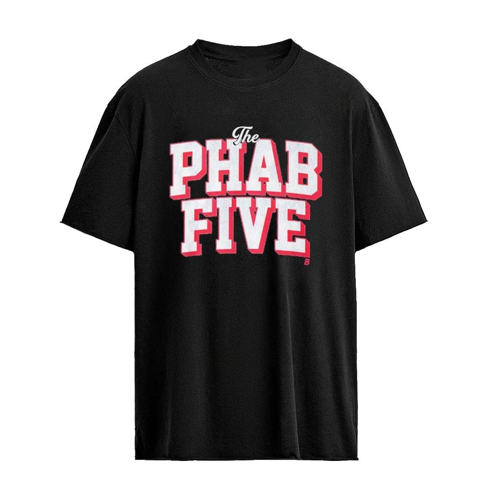 The Phab Five Philadelphia Basketball Graphic T-Shirt – Philly Hoops Culture Vintage
