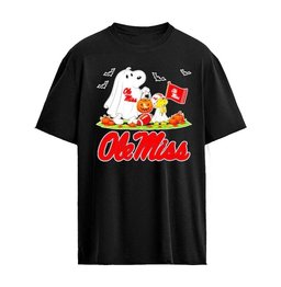 Snoopy and Woodstock x Ole Miss Rebels NCAA Football 2026 Halloween Graphic T-shirt