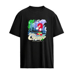 Sonic the Hedgehog Knuckles Chicago Travel Souvenir T-Shirt