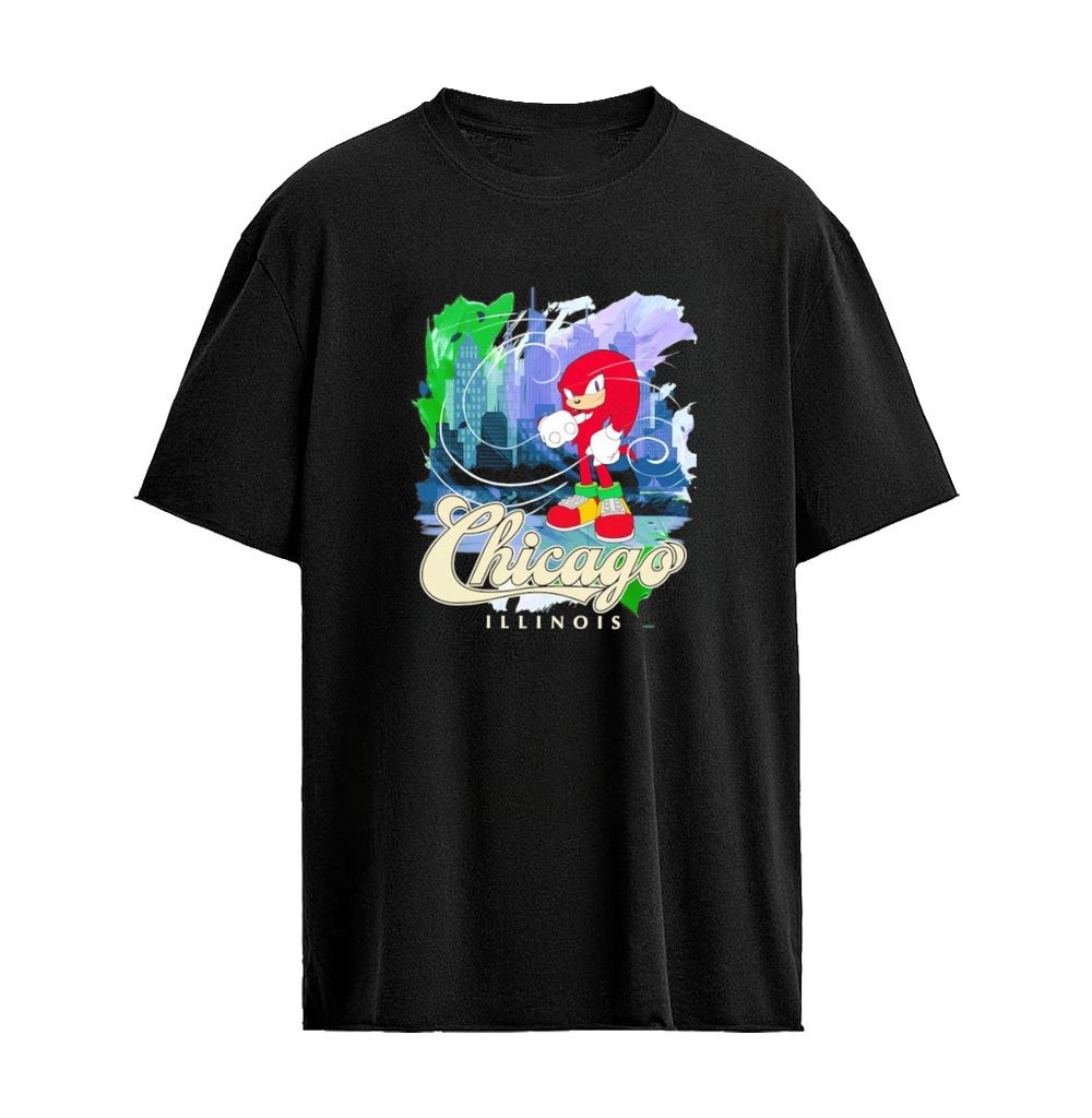 Sonic the Hedgehog Knuckles Chicago Travel Souvenir T-Shirt