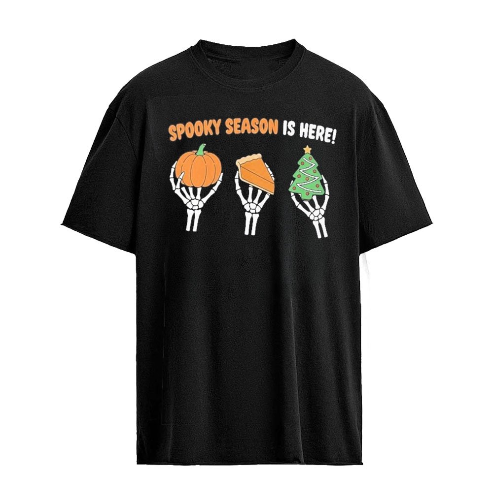 Spooky Season Is Here Pumpkin Pie Christmas Tree T-Shirt