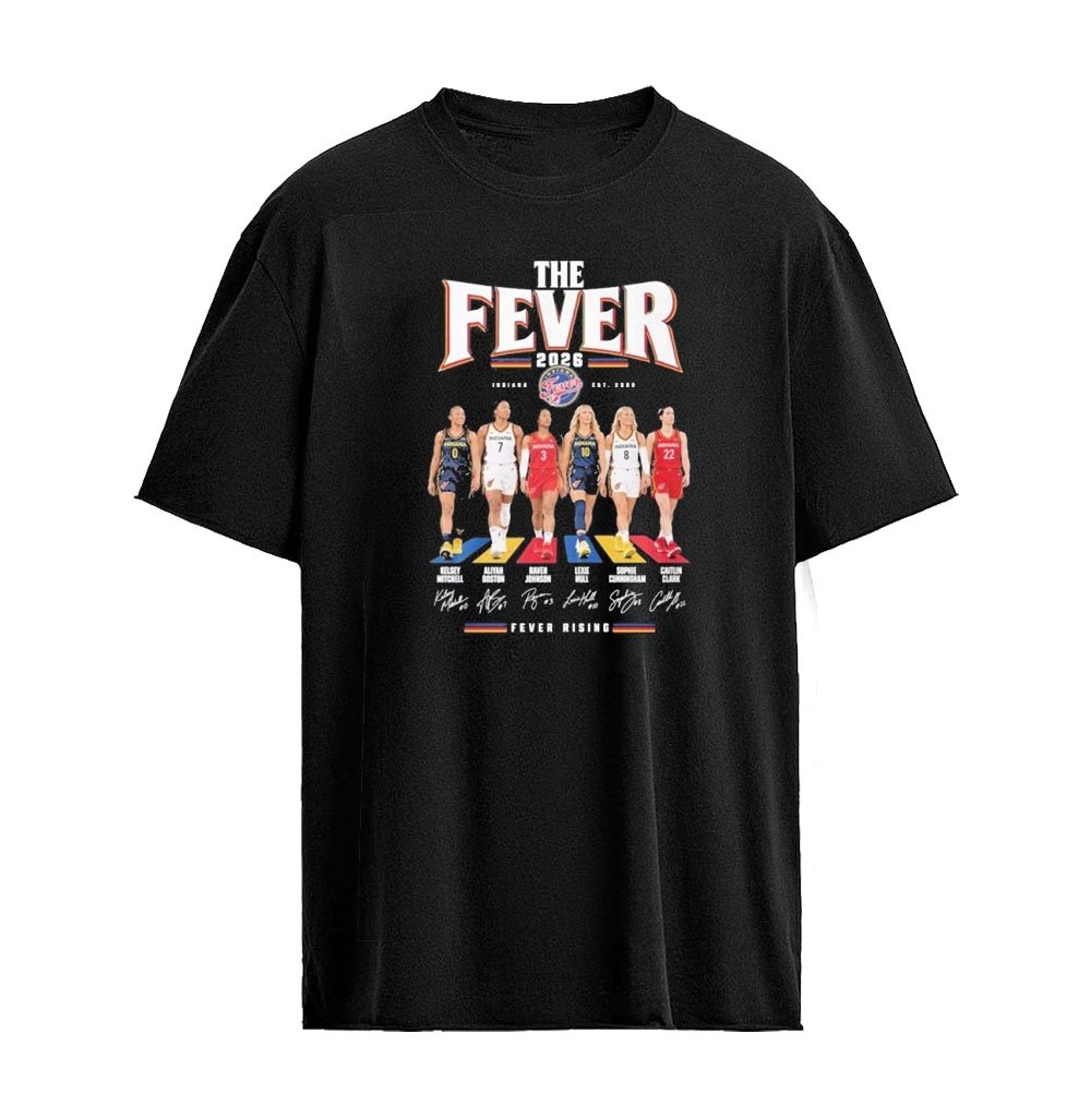 The Fever 2026 Wnba Abbey Road Team Player Colorful Fever Rising Signature Graphic T-shirt