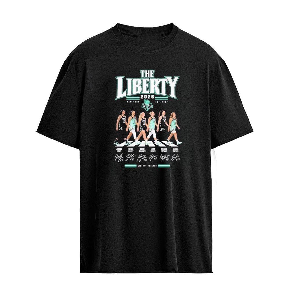 The Liberty 2026 Wnba Abbey Road Team Player Library Forever Signature Graphic T-shirt