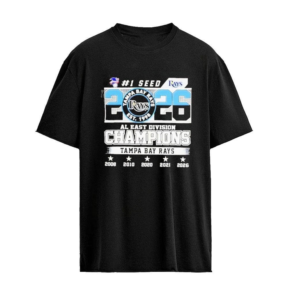 Tampa Bay Rays 2026 AL East Champions T-Shirt – #1 Seed Roster History T-shirt