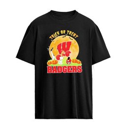 Wisconsin Badgers x Peanuts Trick Or Treat Abbey Road Halloween 2026 Graphic T-shirt