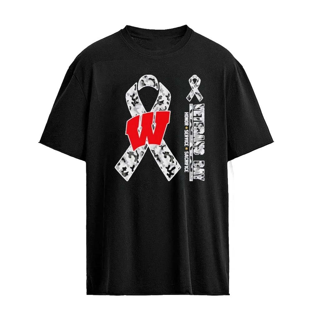 Wisconsin Badgers x Veterans Day 2026 Honor Service Sacrifice T-shirt