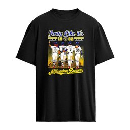 Party Like It’s Milwaukee Brewers 1982 players skyline signatures shirt
