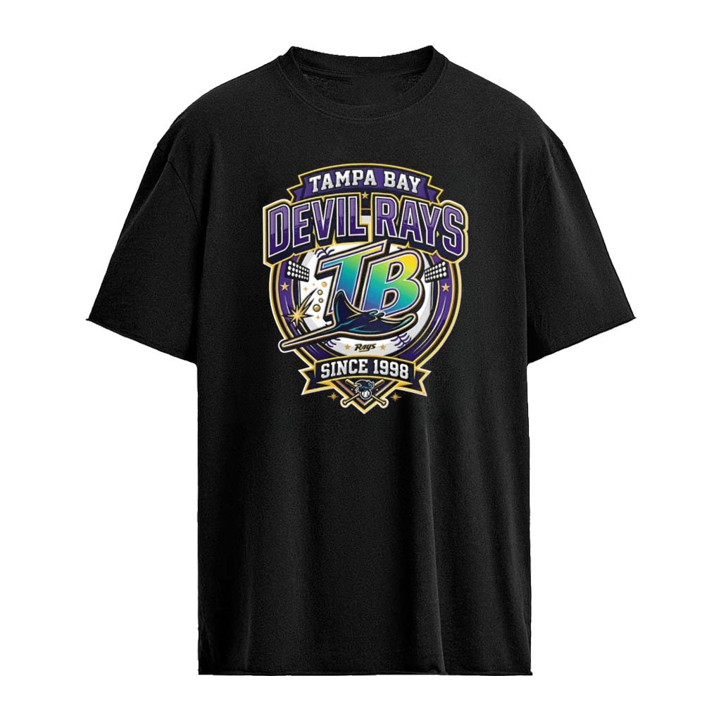 Tampa Bay Devil Rays baseball TB since 1998 logo shirt