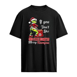 Ohio State Buckeyes Grinch if you don’t like Ohio State Merry Kissmyass Christmas shirt