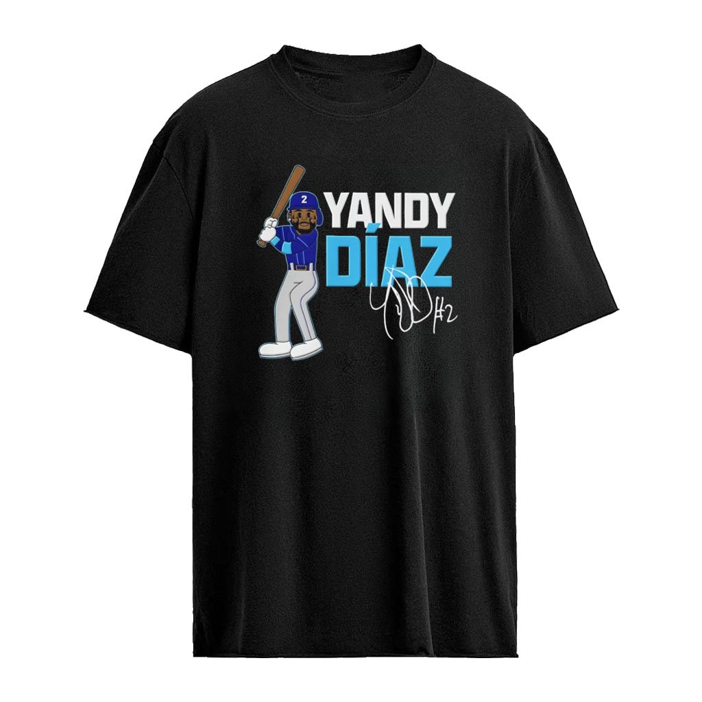Yandy Diaz Tampa Bay Rays MLB baseball player batting stance signature shirt