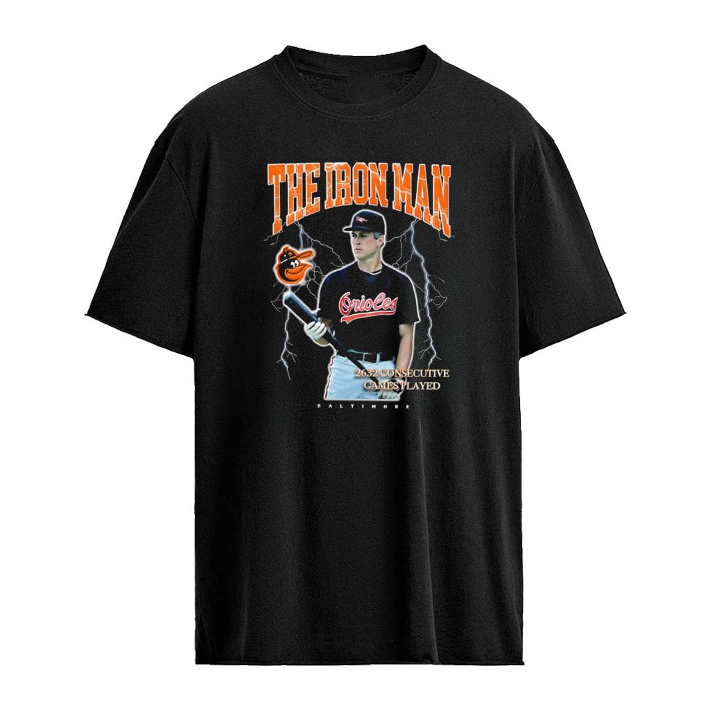 The Iron Man Cal Ripken Jr. Baltimore Orioles MLB 2632 Consecutive Games Played shirt