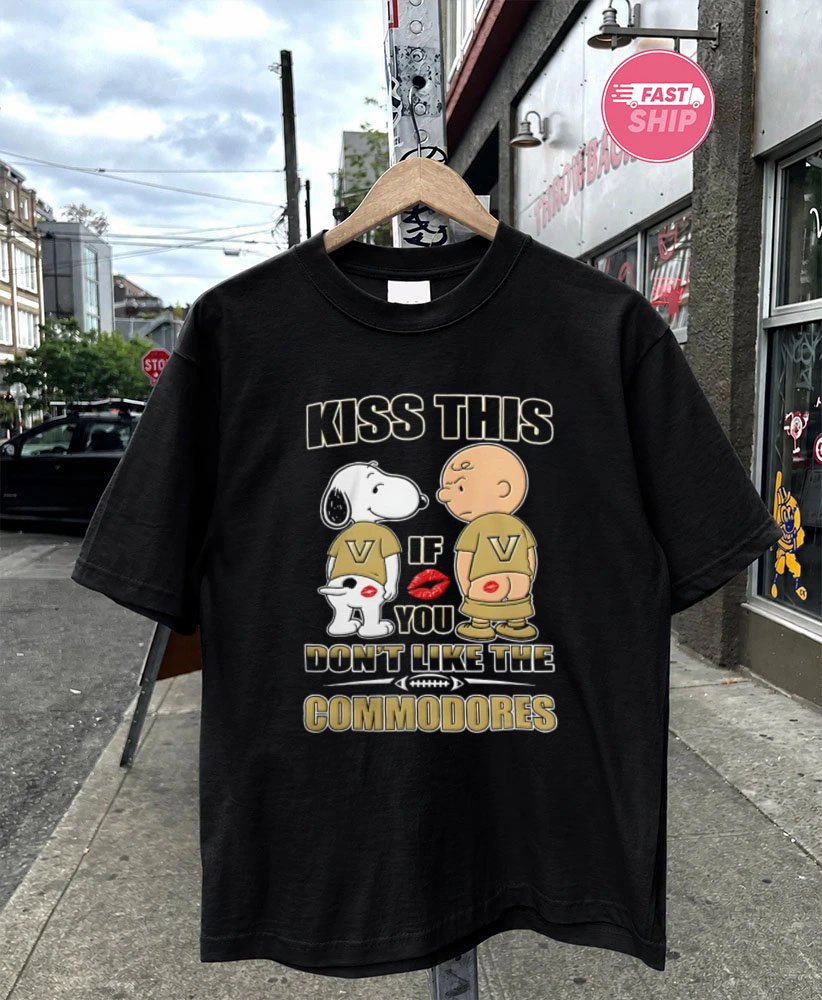 Snoopy and Charlie Brown Vanderbilt Commodores show ass kiss this if you don’t like the shirt