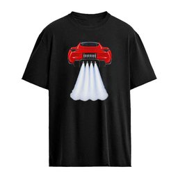 Tesla Roadster Flying Car SpaceX Rocket Thrusters Jet Blast shirt