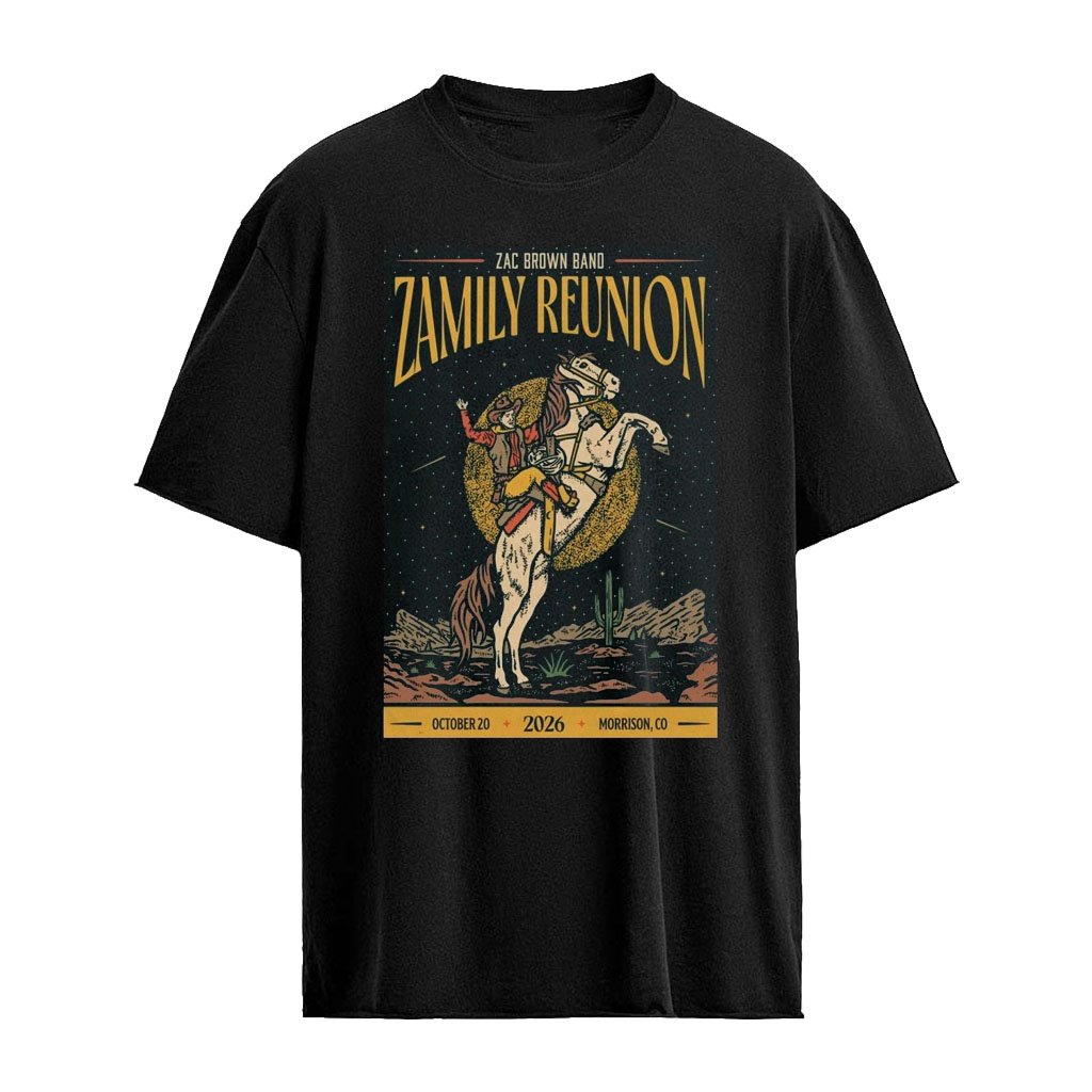 Zac Brown Band At Red Rocks Amphitheatre On Oct 20 2026 Poster T-Shirt