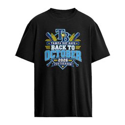 Tampa Bay Rays MLB Back To October 2026 baseball bats wheat stalks logo shirt