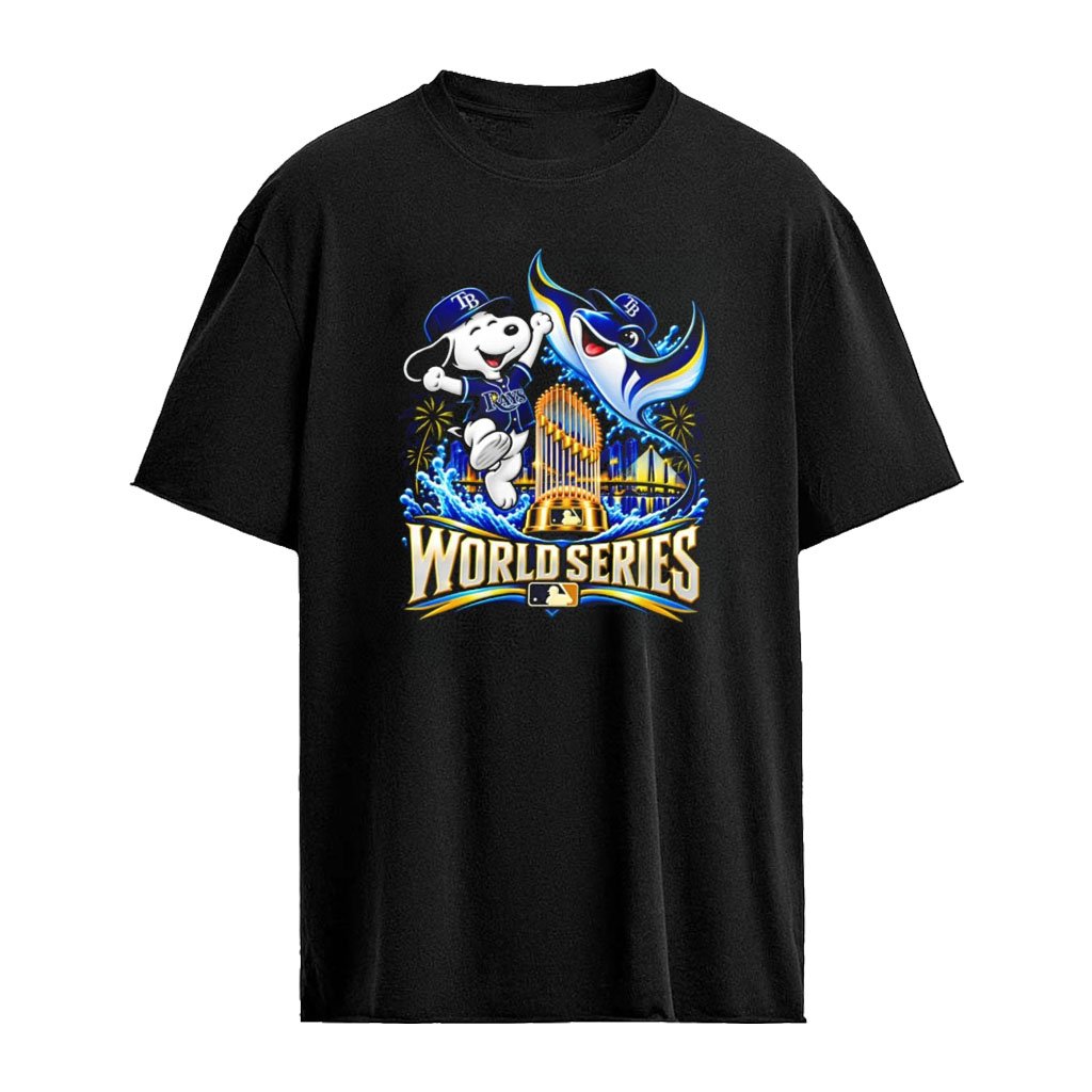 Snoopy and Tampa Bay Rays MLB World Series 2026 trophy shirt