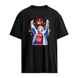 Primus No Kings woman raising middle fingers crown shirt