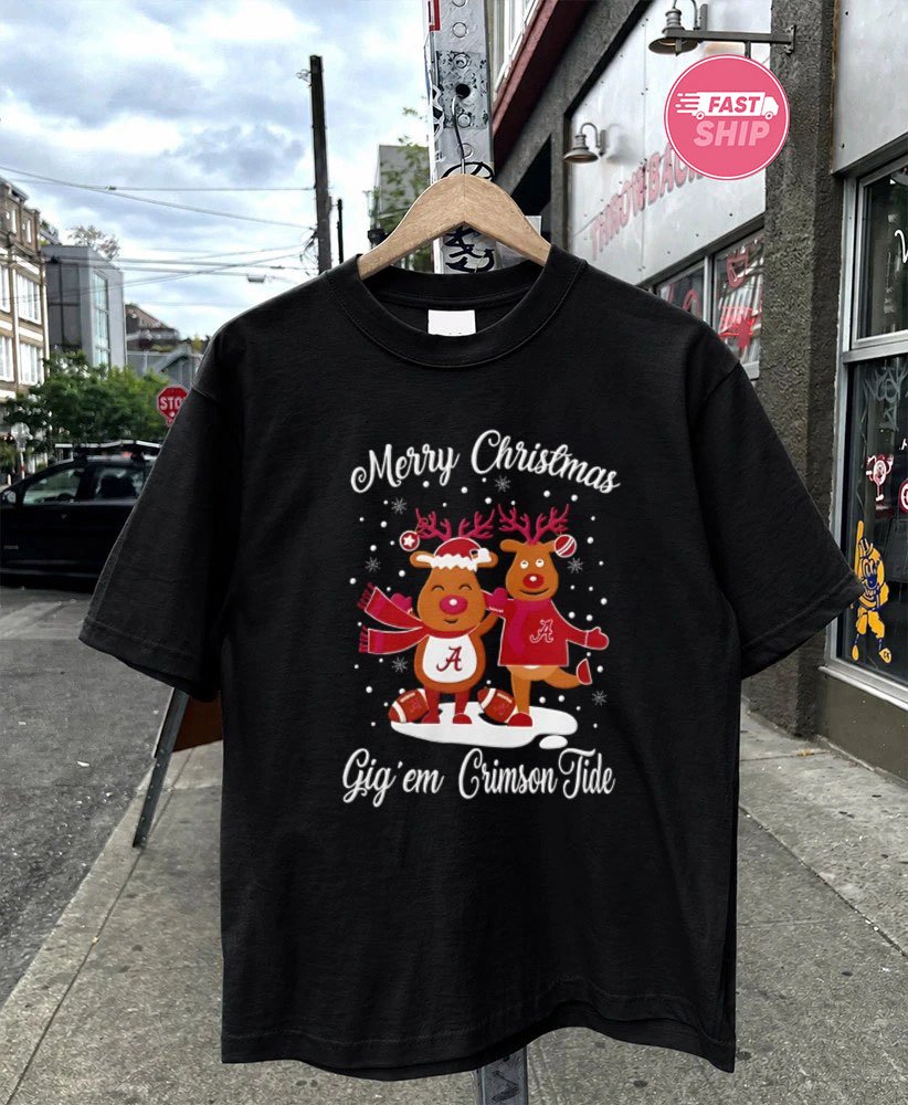 Santa Reindeer Alabama Crimson Tide NCAA Merry Christmas Gig’em Crimson Tide Football 2026 shirt