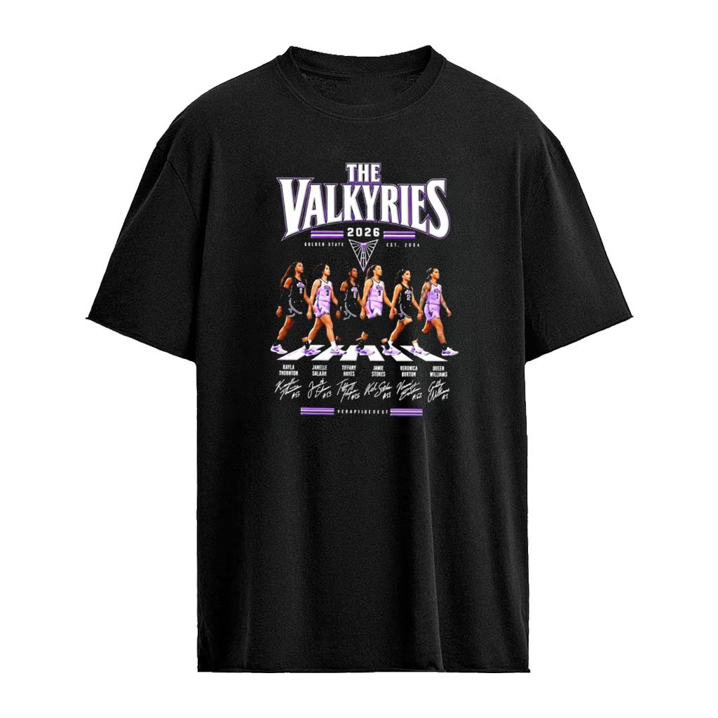 The Valkyries Golden State WNBA 2026 Abbey Road signatures Basketball shirt