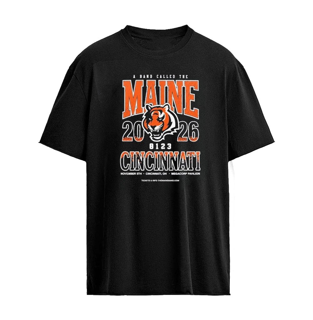 A Band Called The Maine Cincinnati 2026 November 5th MegaCorp Pavilion T-Shirt